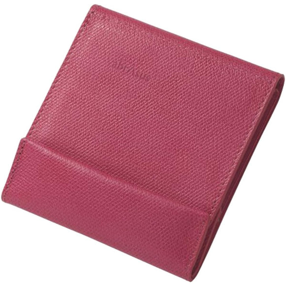 Abrasus Thin Wallet Leather Thin Men's Women's Wallet Made in Japan Pink