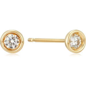 [VIH Vendome Aoyama] Earrings K18 Yellow Gold Diamond 0.100 CT Bezel GGVA0036 DI