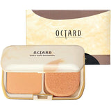 [Octard] Powder Foundation Soft 2 Cakes 743 Natural, 0.4 oz (10 g) (with Sponge Puff, Foundation, Moisture)