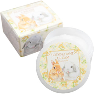 Body cream for people who live with rabbits. Hand cream. Pets. Safe. Body lotion. Moisturizing. Cosmetics. Prevents dry skin. Non-silicone. Fragrance-free. Living with pets. Living with rabbits. Dogs, cats, rabbits. Gifts for owners. Presents.