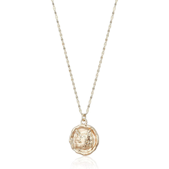 [VA Vendome Aoyama] K10 Cat Coin Necklace [Product eligible for Me&Cats donation] GJVN045555YG