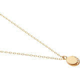 [Vendome Aoyama] Necklace K10 Yellow Gold Diamond 0.01ct Ruby Be the light GJVN042840DI