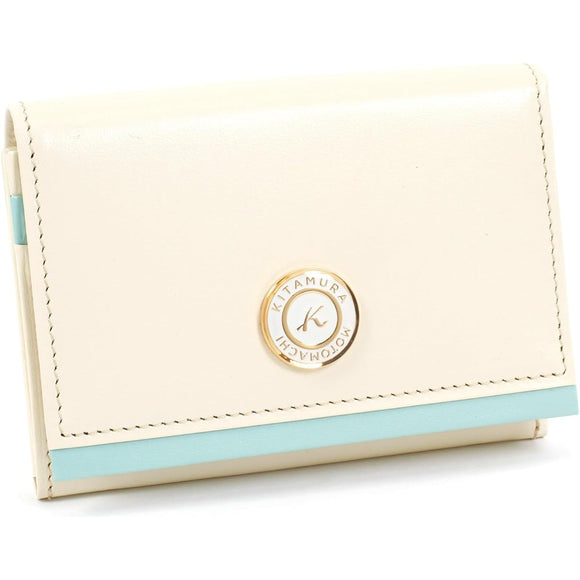 Kitamura Business card holder with plenty of dividers and pockets NH0782 Women's Beige/Mint 50361