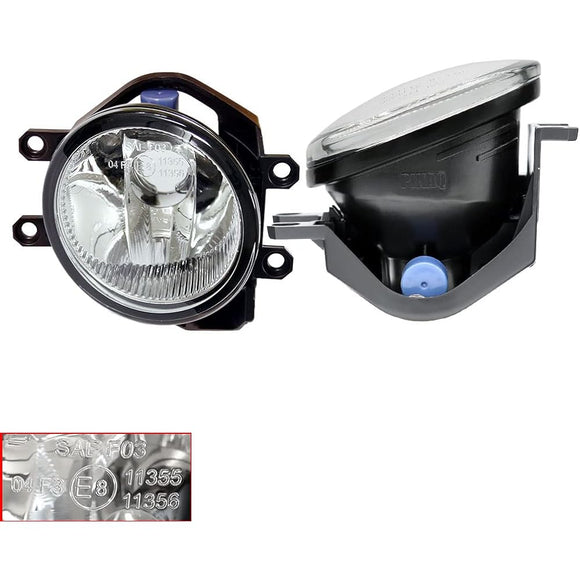 Pikakyu 66050 LED Late Type Toyota Car Glass Lens Fog Light Unit Converts to H16 with E-Mark (Clear)
