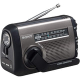 Sony ICF-B99 Portable Radio, Compatible with FM/AM/Wide FM, Hand Crank Charging/Solar Charging, Silver ICF-B99 S
