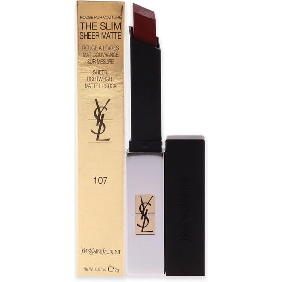 Yves Saint Laurent Rouge Pur Couture The Slim Sheer Matte #107 Bare Burgundy