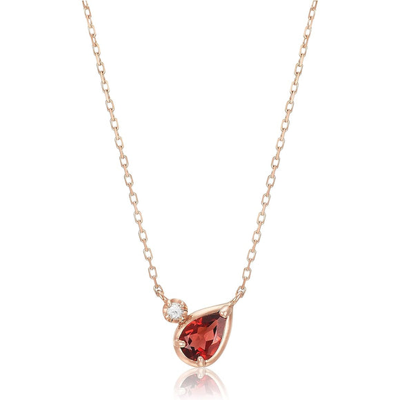 [Vendome Aoyama] K10PG Garnet Necklace AJAN157440GN Pink Gold