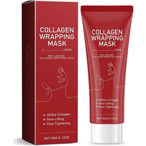 Red Lacto Collagen Wrapping Mask, Elasticity & Hydration Care. (1PCS)