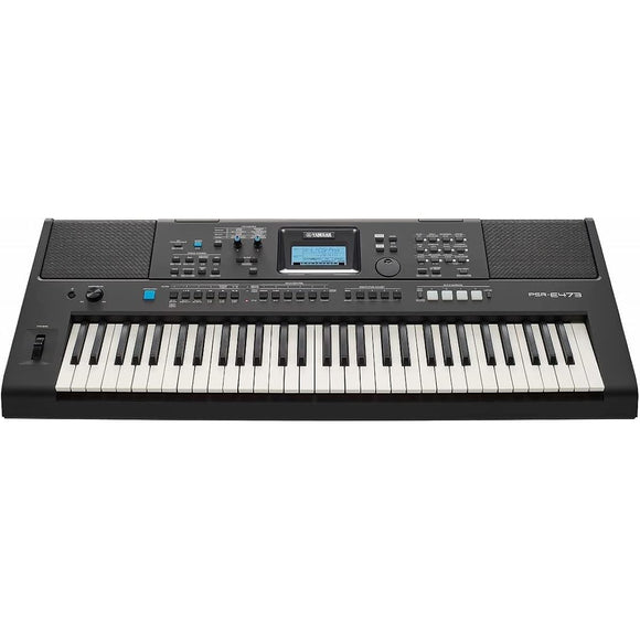 Yamaha Electronic Keyboard PSR-E473 61 Keys Touch Response 820 Tones Music Production Live Performance Microphone Connection