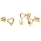 VA Vendome Aoyama Earrings, K10 Yellow Gold, Open Heart, GAVA0003 YG