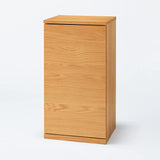 MUJI 12851608 Wooden Cabinet, Width 17.3 x Depth 17.3 x Height 32.7 inches (44 x 44 x 83 cm), Wooden Door, Slim, Oak Veneer