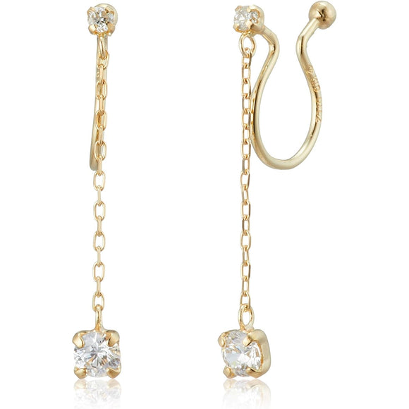 [VIE Vendome Aoyama] Earrings K10 Yellow Gold Diamond Swing GJVE0114 DI