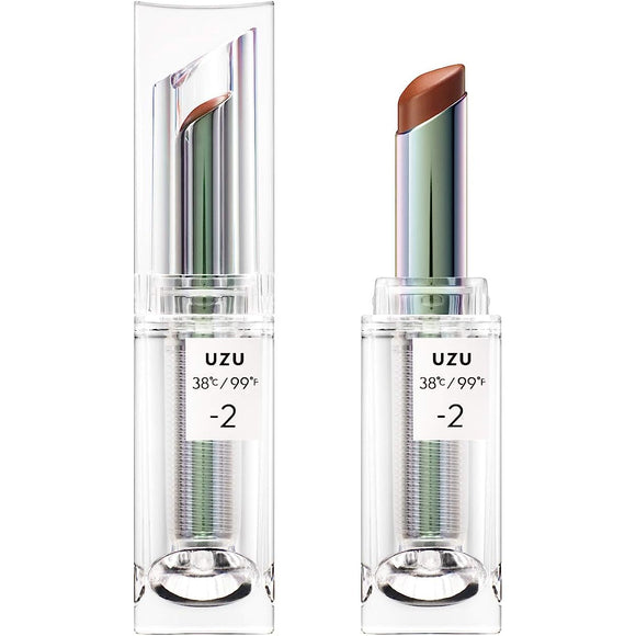 UZU BY FLOWFUSHI 38°C / 99°F Lipstick <TOKYO> [-2 Brown (Semi-matte)] Lip Care Skin Fungus No Fragrance Hypoallergenic