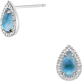 [Vendome Aoyama] Earrings Platinum Dame de Blue APVA2533 B2