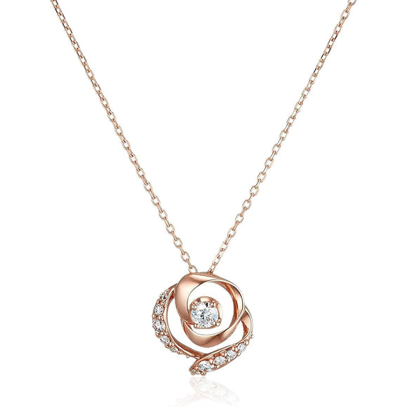[Vendome Aoyama] Necklace K18 Pink Gold Christine Rose Diamond 0.17ct ≪Quality Assurance Card Included≫ AGAN638645DI