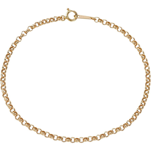 [Fairy Cullet] 18K Gold Bracelet K18 Rolo Chain Width 2.6mm Length 18cm