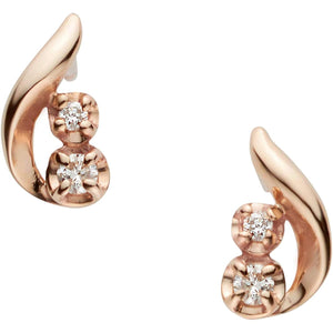 [Vendome Aoyama] Earrings K10 pink gold diamond basic AJAA2381 DI