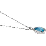 [Vendome Aoyama] Necklace Platinum Blue Topaz Shell Diamond Damned Blue APVN199945B2