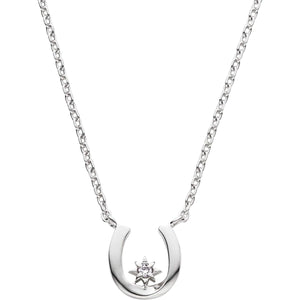 [VIH Vendome Aoyama] Necklace Silver 925 Diamond 0.010 CT Horseshoe GS6N023940DI