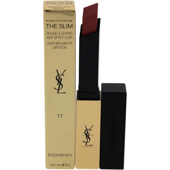 Yves Saint Laurent Rouge Pur Couture The Slim Leather Matte Lipstick - # 11 Ambiguous Beige 2.2g/0.08oz Parallel import goods