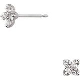 [Vendome Aoyama] Earrings K10 White Gold White Topaz AJBA2360 TH