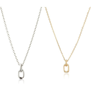 [L.A.H.] L.A.H. Vendome Aoyama [WEB Exclusive] 925 Silver Diamond Hot-Link Pair Necklace HS8D0006 VA