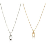 [L.A.H.] L.A.H. Vendome Aoyama [WEB Exclusive] 925 Silver Diamond Hot-Link Pair Necklace HS8D0006 VA