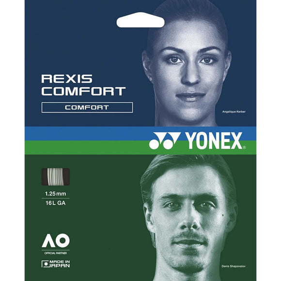 Yonex TGRCF125 Lexis Comfort 125 Tennis String, Cool White, 36.7 ft (12 m)