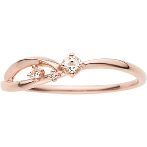 [VIH Vendome Aoyama] Ring K10 pink gold white topaz diamond No. 9 GJAR024709TH