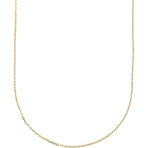 [Fairy Cullet] K18 Gold Square Azuki Chain Necklace 1mm Width Women's