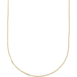 [Fairy Cullet] K18 Gold Square Azuki Chain Necklace 1mm Width Women's