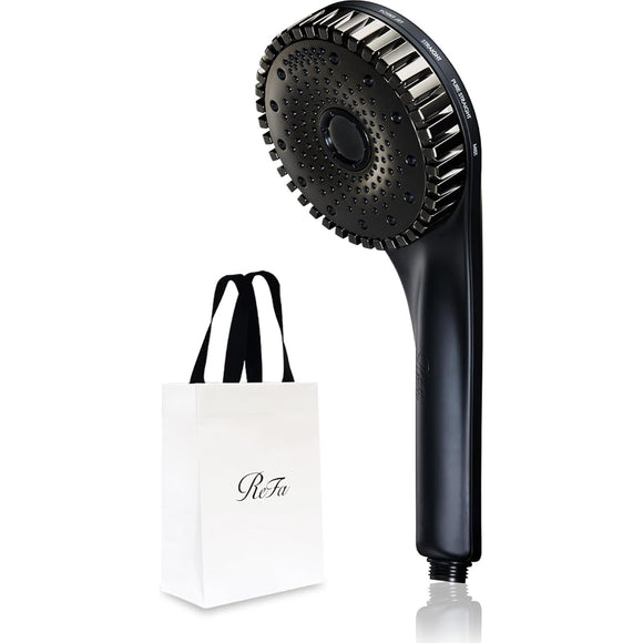 ReFa FINE BUBBLE DIA with Original Shopper (120, Black) MTG Shower Head Water Saving High Water Pressure Micro Nano Bubbles