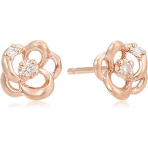 [VIH Vendome Aoyama] Earrings K10 pink gold diamond 0.02ct Quince (Karin) GJAA0244 DI