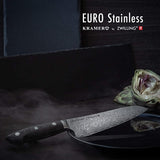 Zwilling 34890-101 Bob Kramer Euro Stainless Steel Paring Knife, 3.9 inches (100 mm), Made in Japan, Damascus Steel Petty Knife, Layered Steel, Made in Japan
