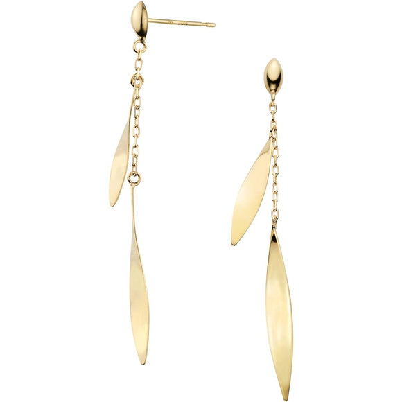 [VIHA Vendome Aoyama] Earrings K10 Yellow Gold Leaf GJVA0270 YG