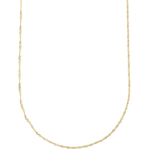 [Fairy Cullet] 18K Gold Necklace K18 Screw Chain 40cm (Width 1.1mm Approx. 1.1g)