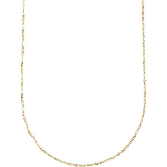 [Fairy Cullet] 18K Gold Necklace K18 Screw Chain 40cm (Width 1.1mm Approx. 1.1g)