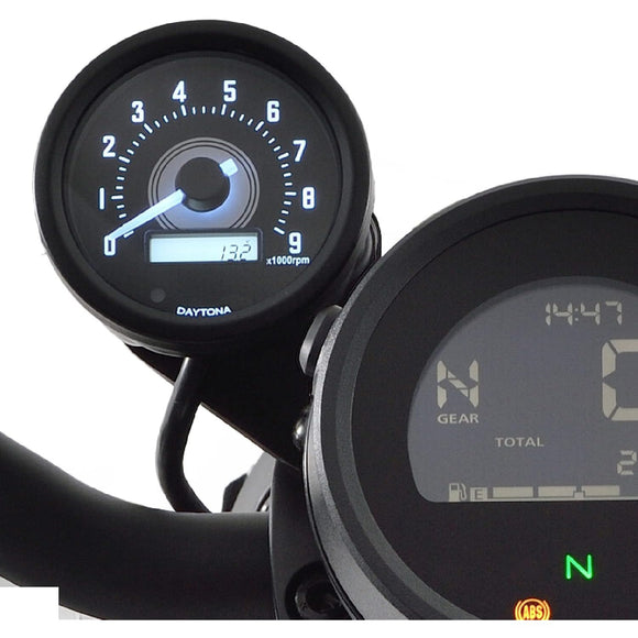 Daytona VELONA 39914 Electric Tachometer for Motorcycles for Reble 250/500 (20-23) White LED φ60 9000 rpm Display