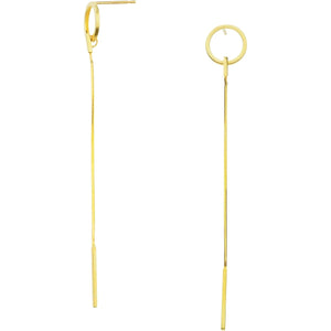 [Vendome Aoyama] [Kengo Kuma + MA,YU] K10 Yellow Gold Pasta Chain Earrings [Kengo Kuma] KMJA0106 Yellow Gold