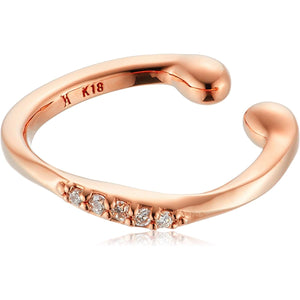 [Vendome Aoyama] Ear cuff K18 pink gold diamond (for one ear) AGAE1451H DI