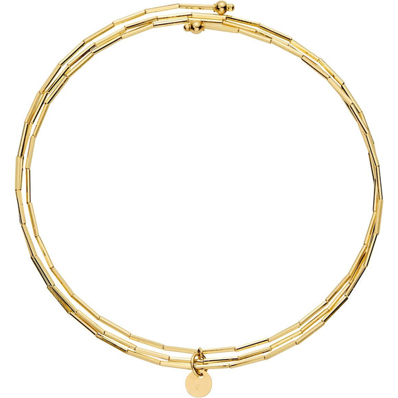 [Vendome Aoyama] Kengo Kuma + MA,YU K10 Yellow Gold Tunnel Bracelet KMJB0025LSYG