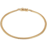 [Fairy Cullet] 18K Gold Bracelet, 6-sided W Kihei Chain, Made in Japan, Certification Stamp, 5g, 18cm, Middle Clasp