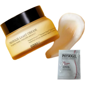 COSRX Full Fit Propolis Light Cream 65ml + Physio Gel Red Sliding Sample 5ml (Korean Cosmetics)