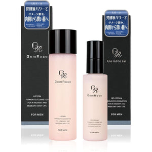 GR GemRose Toner Lotion M 150ml & Milky Lotion Gel Cream M 80ml Unisex Made in Japan 3 types of fermented extracts Moisturizing Oily Men's Women's Skincare