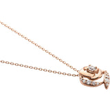 [Vendome Aoyama] Necklace K18 Pink Gold Christine Rose Diamond 0.17ct ≪Quality Assurance Card Included≫ AGAN638645DI