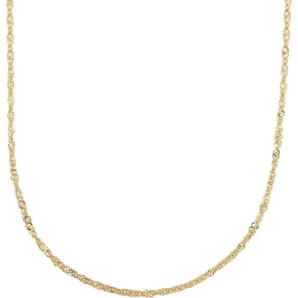 [Fairy Cullet] 18K Gold Necklace K18 Screw Chain 50cm (Width 1.5mm)