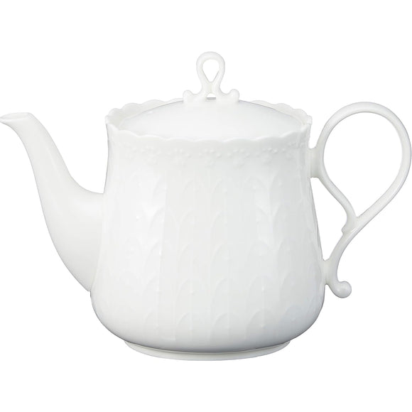 Narumi 9968-4265P Silky White Pot, 24.7 fl oz (730 cc), Microwave Safe, Dishwasher Safe