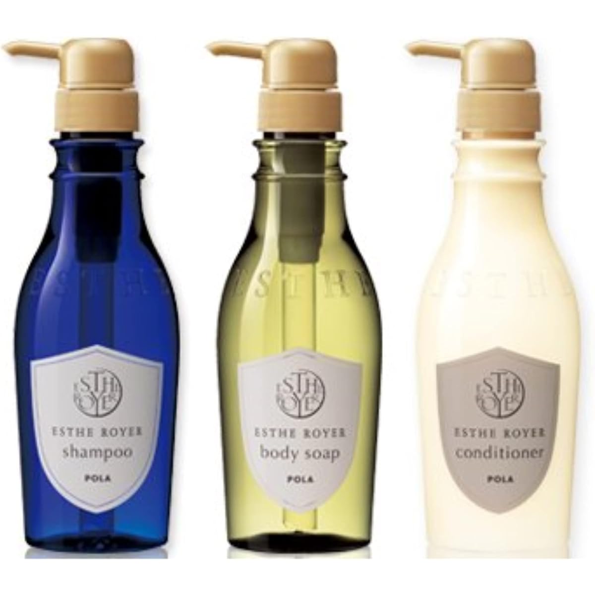 POLA Este Royale Silicone-free shampoo, conditioner and body soap, ful ...