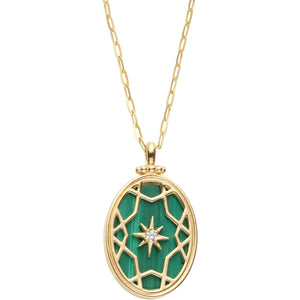 Vendome Aoyama K18YG Malachite Necklace AGVN656250MI