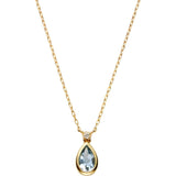 [VIH Vendome Aoyama] Necklace K10 Yellow Gold Diamond Aquamarine Drop Motif GJVN041640AQ